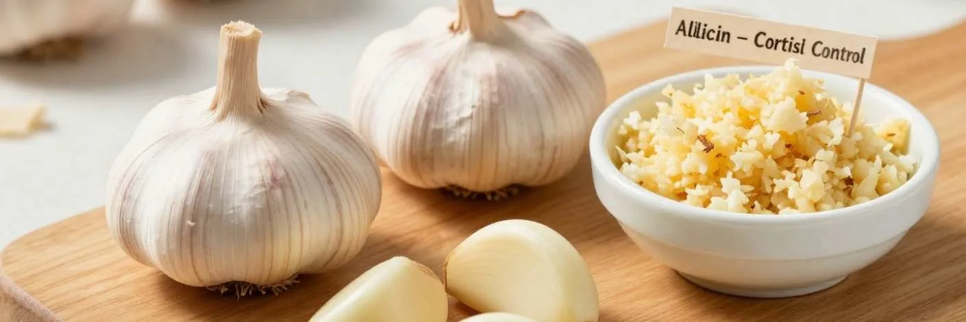 Garlic testosterone boosting food lowering cortisol.