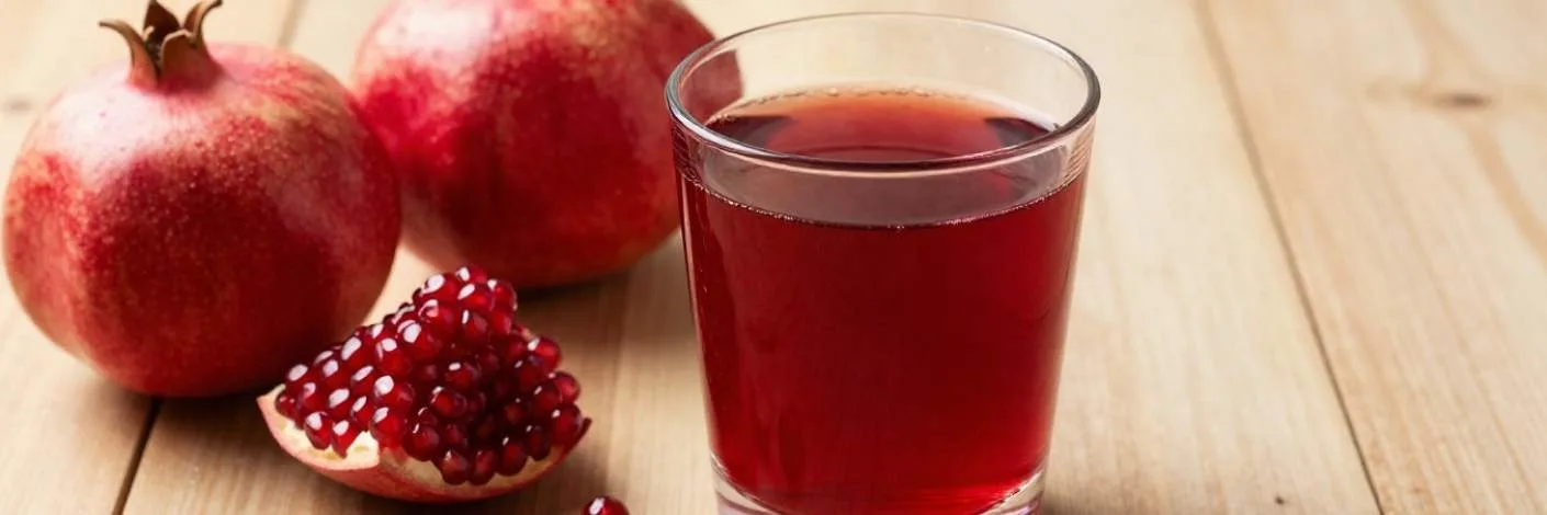 Fresh pomegranate juice natural drink to boost stamina and performance