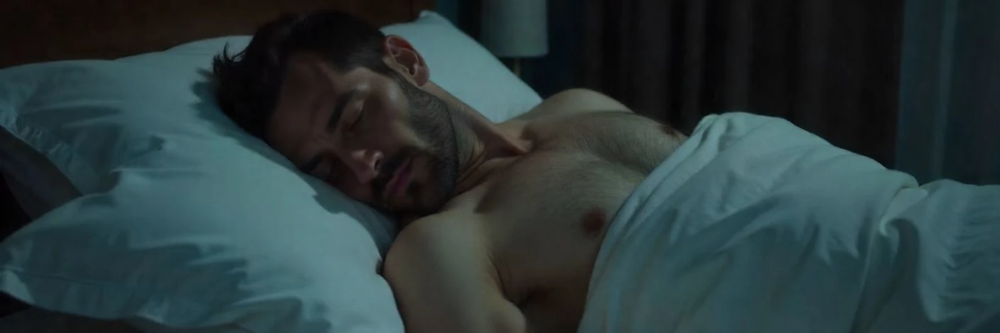 Proper sleep posture that helps prevent nighttime acid reflux naturally.