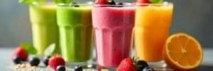 Testosterone-boosting smoothies with spinach, berries, avocado, and chia seeds