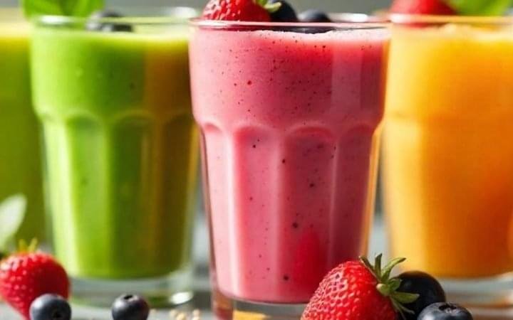 Testosterone-boosting smoothies with spinach, berries, avocado, and chia seeds